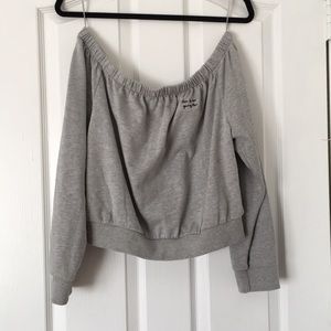 Off the shoulder sweatshirt